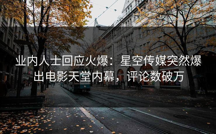 业内人士回应火爆：星空传媒突然爆出电影天堂内幕，评论数破万